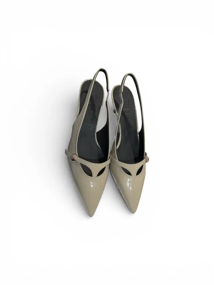 Slingback Furla in Vernice Tortora Tacco 7 cm art. YK50SFE-X70000, foto 6 di 6