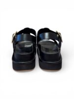 Sandali Palomitas Donna in Pelle Nera E Suola In Pelle 3 cm art. Dalia Cowhide Black - immagine 5