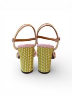 Sandalo Chie Mihara In Pelle Rosa e Dettagli in Oro Rosa, Tacco Grosso 9 cm art. Ballah - immagine 5