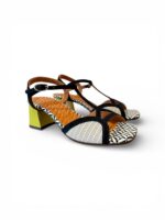 Sandalo Chie Mihara In Camoscio Nero Tacco Grosso 6 cm art. Lipika - immagine 2