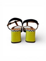 Sandalo Chie Mihara In Camoscio Nero Tacco Grosso 6 cm art. Lipika - immagine 5