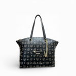Shopping Pollini In Pelle Re-Heritage Nera con Cerniera TE8547PP0NQ2D00A