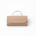 Borsa a Mano Media Salce Con Tracolla Color Nude Manico in Metallo art. Pitus Metal Medium Nude