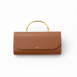 Borsa a Mano Grande Salce con Tracolla Color Biscotto Manico in Metallo art. Pitus Metal Big Light Brown