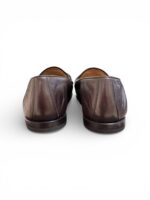Mocassino Uomo con Fibbia e Nappine Barrett In Pelle Testa di Moro Con Fondo Cuoio e Gomma Antiscivolo Art. 251U054.1 - immagine 6