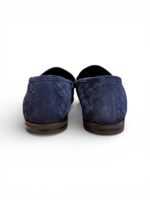 Mocassino Uomo Barrett In Camoscio Intrecciato Blu Produzione a Sacchetto Fondo Gomma cod. 231U040.12 - immagine 6