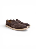 Mocassino Uomo Barrett In Camoscio Testa di Moro Con Fondo Gomma Antiscivolo Art. 261U035.6 - immagine 2