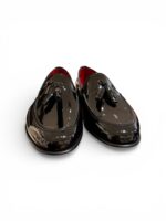 Mocassino Uomo con Nappine Barrett In Pelle Lucida Nera Con Fondo Cuoio Art. 251U028.1 - immagine 3