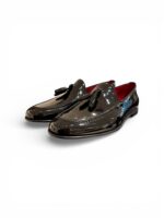 Mocassino Uomo con Nappine Barrett In Pelle Lucida Nera Con Fondo Cuoio Art. 251U028.1 - immagine 4