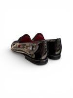 Mocassino Uomo con Nappine Barrett In Pelle Lucida Nera Con Fondo Cuoio Art. 251U028.1 - immagine 5