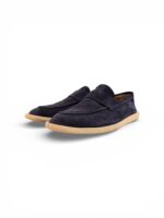 Mocassino Uomo Barrett In Camoscio Blu Con Fondo Gomma Antiscivolo Art. 261U035.7 - immagine 4