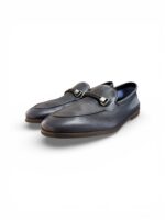 Mocassino Uomo Barrett In Pelle Morbidissima Blu Produzione a Sacchetto Fondo Gomma cod. 241U012.1 - immagine 4