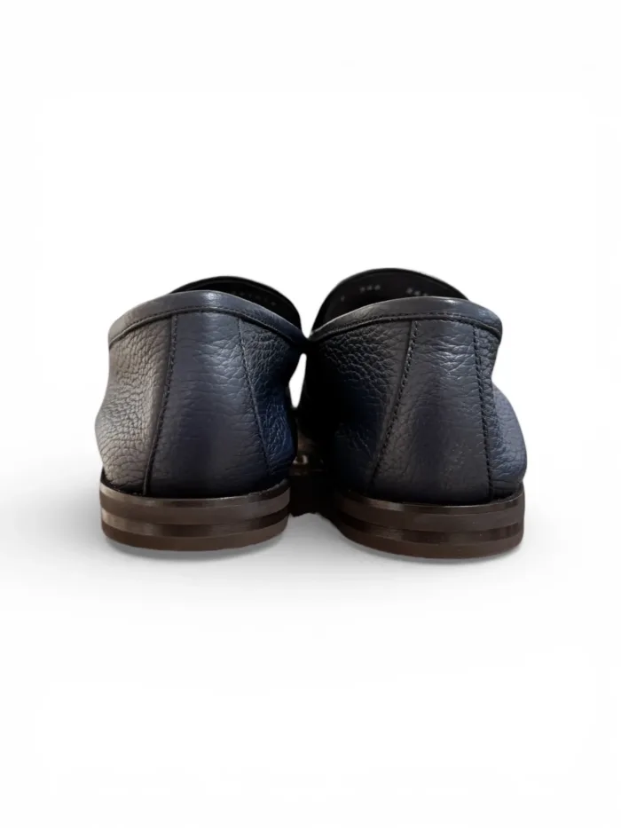 Mocassino Uomo Barrett In Pelle Morbidissima Blu Produzione a Sacchetto Fondo Gomma cod. 241U012.1, foto 5 di 5