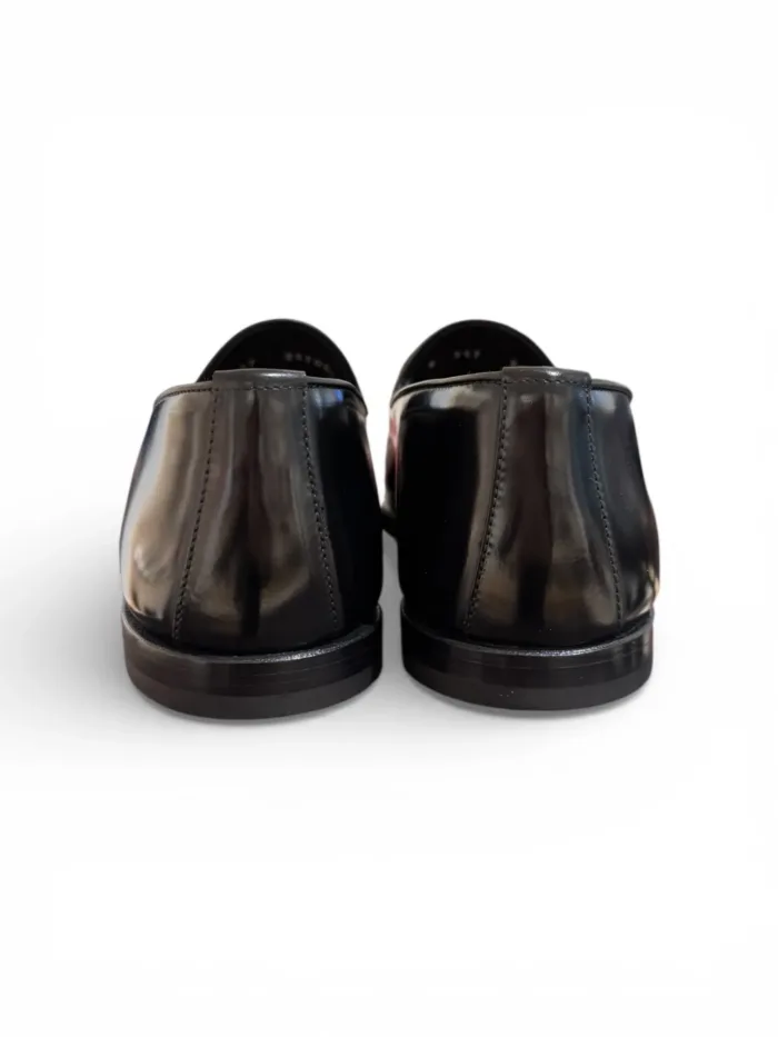 Mocassino Uomo con Nappine Barrett In Pelle Spazzolata Nera Con Fondo Cuoio e Gomma Antiscivolo Art. 241U071.1, foto 6 di 6