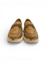 Mocassino Luca Grossi in Rafia Intrecciata Beige e Fondo in Gomma alt. 5 cm Art. L838M - immagine 2
