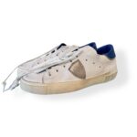 Sneakers Uomo Philippe Model Paris Prsx in Pelle Bianca Spoiler Blu cod. PRLU FG02 - immagine 4