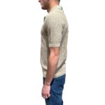 Polo Camicia Traforata in Cotone Filippo De Laurentiis Beige Ecru art. CA3MC CR14L 040 - immagine 2