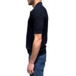 Polo Camicia Traforata in Cotone Filippo De Laurentiis Blu Navy art. CA3MC CR14L 890 - immagine 2