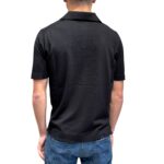 Polo Skipper in Cotone Senza Bottoni Filippo De Laurentiis Nero art. PL0MCSK CR14R 990 - immagine 3
