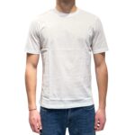 T-shirt Girocollo Ferrante in Cotone Filo di Scozia Bianco art 55R33104 Col 001