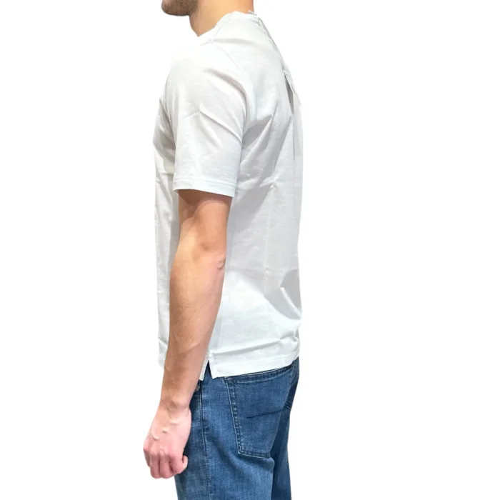 T-shirt Girocollo Ferrante in Cotone Filo di Scozia Bianco art 55R33104 Col 001, foto 2 di 3