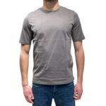 T-shirt Girocollo Ferrante in Cotone Filo di Scozia Tortora art 55R33104 Col 014