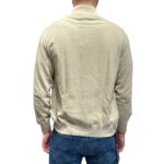 Cardigan Blouson Filippo De Laurentiis in Crepe Cotton Ecru Beige art. BB1ML CR12S 040 - immagine 4