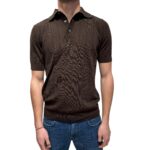 Polo in Cotone a Coste Filippo De Laurentiis Testa di Moro art. PL1MC CR14C 190