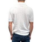 Polo in Cotone a Coste Filippo De Laurentiis Bianco art. PL1MC CR14C 001 - immagine 3