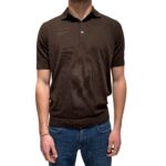 Polo in Cotone Filippo De Laurentiis Marrone Testa di Moro art. PL1MC CR14R 190