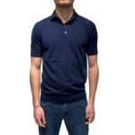 Polo in Cotone Filippo De Laurentiis Blu Indaco art. PL1MC CR14R 880