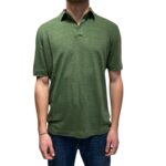 Polo in Lino Filippo De Laurentiis Verde Oliva art PLMCSKIT JERLIN U560