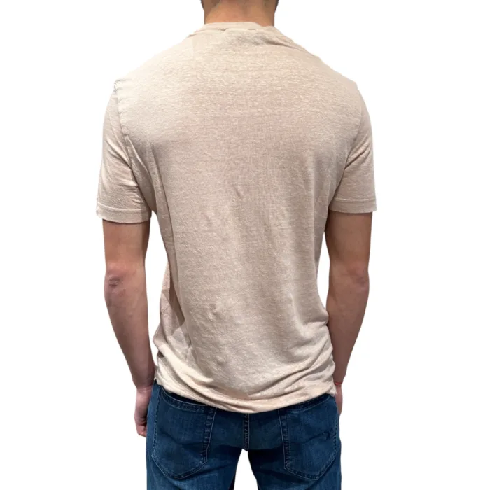 T-shirt in Lino Filippo De Laurentiis Rosa Pastello art TSMC JERLIN U310, foto 3 di 3