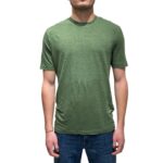 T-shirt in Lino Filippo De Laurentiis Verde Oliva art TSMC JERLIN U560