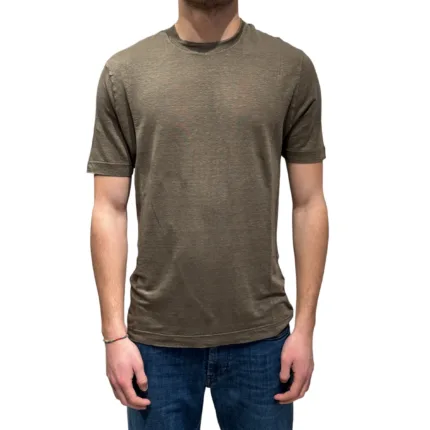 T-shirt in Lino Filippo De Laurentiis Tortora art TSMC JERLIN U920
