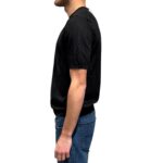 T-shirt Girocollo Ferrante in Cotone Tramato Ferrante Nero art 55U28104 Col 002 - immagine 2