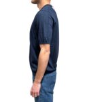 T-shirt Girocollo Ferrante in Cotone Tramato Ferrante Blu art 55U28104 Col 008 - immagine 2