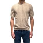 T-shirt Girocollo Ferrante in Cotone Tramato Ferrante Beige art 55U28104 Col 110