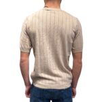 T-shirt Girocollo Ferrante in Cotone Tramato Ferrante Beige art 55U28104 Col 110 - immagine 2