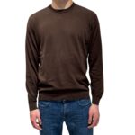 Maglione Girocollo Filippo De Laurentiis in Cotone Marrone art. GC1ML SU18R 290