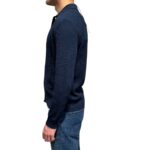 Cardigan con Bottoni Ferrante in Cotone Tramato Blu art. 55U25603 Col 008 - immagine 2