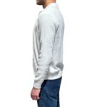 Cardigan con Bottoni Ferrante in Cotone Tramato Bianco art. 55U25603 Col 001 - immagine 3