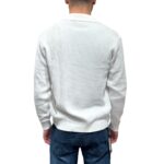 Cardigan con Bottoni Ferrante in Cotone Tramato Bianco art. 55U25603 Col 001 - immagine 4