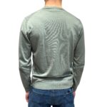 Maglione Girocollo Filippo De Laurentiis in Cotone Verde Salvia art. GC1ML SU18R 520 - immagine 3