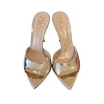 Sabot Mules Ninalilou in Pelle Specchio Platino Tacco 10 cm art. 361008PX - immagine 3