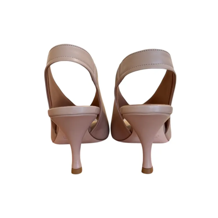 Sandalo Lella Baldi in Pelle Beige Tacco 8 cm art. L156 Nappa Farro, foto 5 di 5