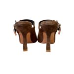 Sabot Mules Bruno Premi in Camoscio Cuoio, Tacco 9 cm art. BN0402X - immagine 5