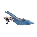 Slingback Roberto Festa in Denim, Tacco 5 cm art. Dalilas