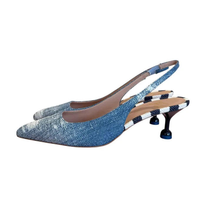 Slingback Roberto Festa in Denim, Tacco 5 cm art. Dalilas, foto 4 di 5