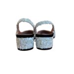 Slingback Roberto Festa in Tweed Multicolor e Tessuto Nero, Tacco 4 cm art. Acanto - immagine 4